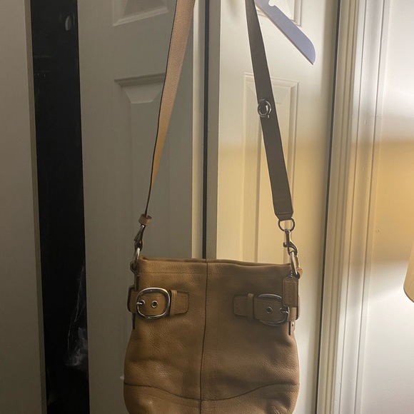 Coach Carmel Leather Zipper Duffle Crossbody Bag Vintage - Picture 7 of 12